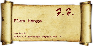 Fles Hanga névjegykártya